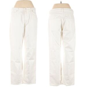 COS Straight Regular Straight Leg Mid Rise Ankle Length White Jeans Size 32